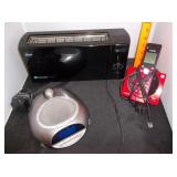 Oster Bagel Toaster, Alarm Clock, Cordless Phone