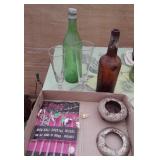 Old Seagrams Bottle, Stir Stix, Ashtray