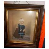 Antique B & W Overpainted Baby Photo