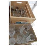 4 Third Space Beer & Crystal Glasses in Wood Crate