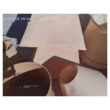 Vtg Lamp Shades- Burlap, Square, Scalloped+