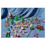 Vtg Nativity Figures, Beaded Christmas Ornaments