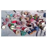 Vtg Handmade Sequin/ Beaded Ornaments