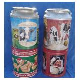 4 Smaller Christmas Tins