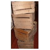 4 Primitive Smith & Son Wooden Crates