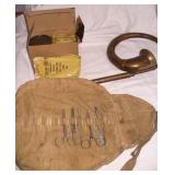 Vtg Car Horn, Military Food Kit, Medic Field Set