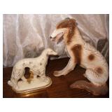 2 Vtg Afghan Dog Statues