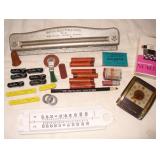 Vtg Pencil leads & erasers, Hole Punch, Westclox