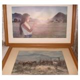 2 Framed Cowboy Prints
