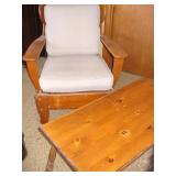Retro Sloppy Joe Chair & Maple Coffee Table