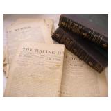 Vtg Racine, WI City History Books & 1800