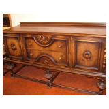 Antique Buffet & 4 Matching Chairs