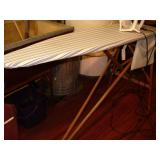 Antique Wooden Ironing Board & 2 Electric Irons