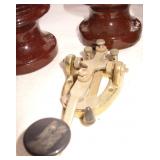 Antique Telegraph Key, Insulators & WI Flag