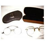 Antique 12 KT Gold Spectacles & cases