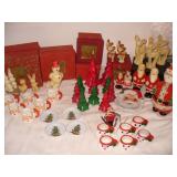Vtg Tavern Candles, Lefton Santa & more
