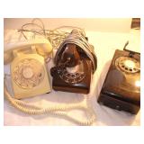 Retro Bell Wall & 2 Desk Phones