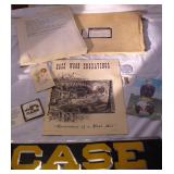 CASE Memorabilia- Books, Decal, Annv Pin, Postcard