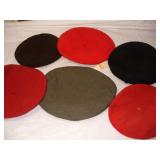 6 Vtg Berets--Military