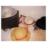 Vtg Lace Mantilla Scarf & Girl