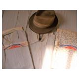 3 Vtg Shirts in Dry Cleaning Wraps & Hat