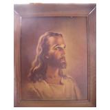 Vtg Framed Jesus Picture