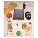 Vtg CASE Flint/Striker, Cig Case, Pins, Arrowheads