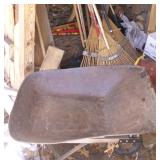 Wheel Barrow, Cans, Tank, Hose/Rack, Yard Tools