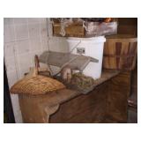 Bushel Basket, Garden Tools, Wood Boxes, Cans