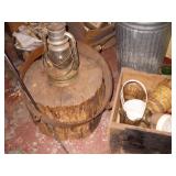 Vtg Dietz Lantern, Steel Ring/Poker, Pots & Stump