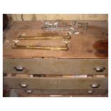 Rustic 3 Drawer Cabinet full of Nuts & Bolts