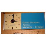 Electric Eklund Insurance Lighted Wall Clock
