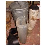 Stove Pipes & Galvanized Garbage Can
