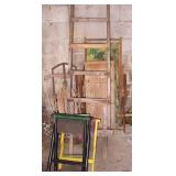 Primitive Ladder, Toboggan & Sled, Folding Chairs