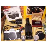 Vtg Photog Lot- Pentax, Minolta, Brownie, Polaroid