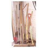 Rakes, Shovels, Pic Axe, Camp Spade, Pole Trimmer
