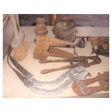 Antique Car Light, Jack, 2 Bolt Cutters, RR Spikes