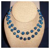 Vtg-2 Strands of Sodalite or Lapis? & Glass Beads