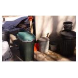 Plastic Garbage Cans & Small Galvanized Cans