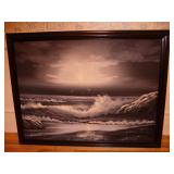 Huge W. Dalton Sea Scape Oil Painting