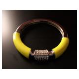 Lia Sophia Enamel Crystal Bangle Bracelet