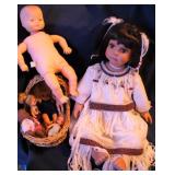Indian Girl & Other Assorted Dolls