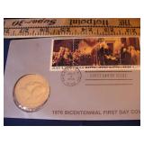 1976 Gold Plated Bicentennial 1st Day Cover
