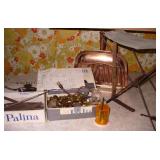 Antique Folding Camp Seat, Copper, Files+