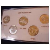 1999 Platinum Set of 5 Quarters