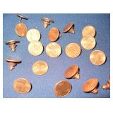 20 Copper Penny Tack Pins
