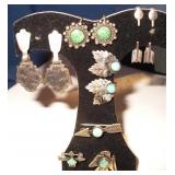 Sterling Arrow & Bird Pins & Earrings