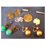 Vtg Sterling Shamrock Earrings & more