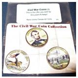 3 Civil War Painted Coins