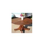 Vtg Round Wooden Pedestal Dining Table